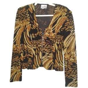 Vintage‎ Joseph Ribkoff  Pattern Zipper Jacket